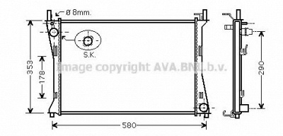AVA QUALITY COOLING fd2400 -  Радиатор, охлаждение двигателя